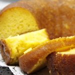 Neatly sliced cake ready to eat