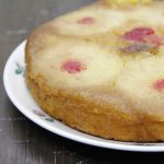 Delicious cake with pineapple on top