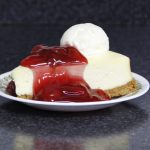 Cheesecake smothered in delicious cherry filling